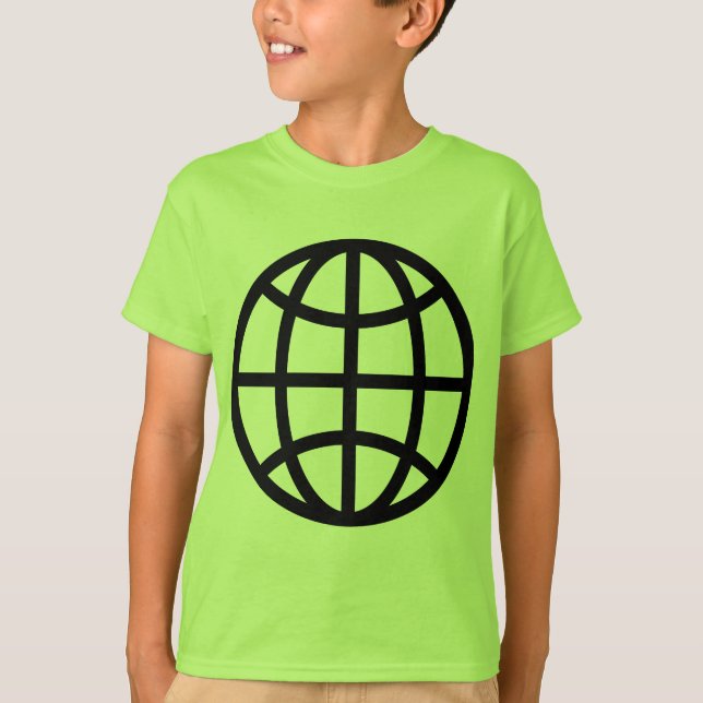 Globe Symbol - Schwarz T-Shirt (Vorderseite)