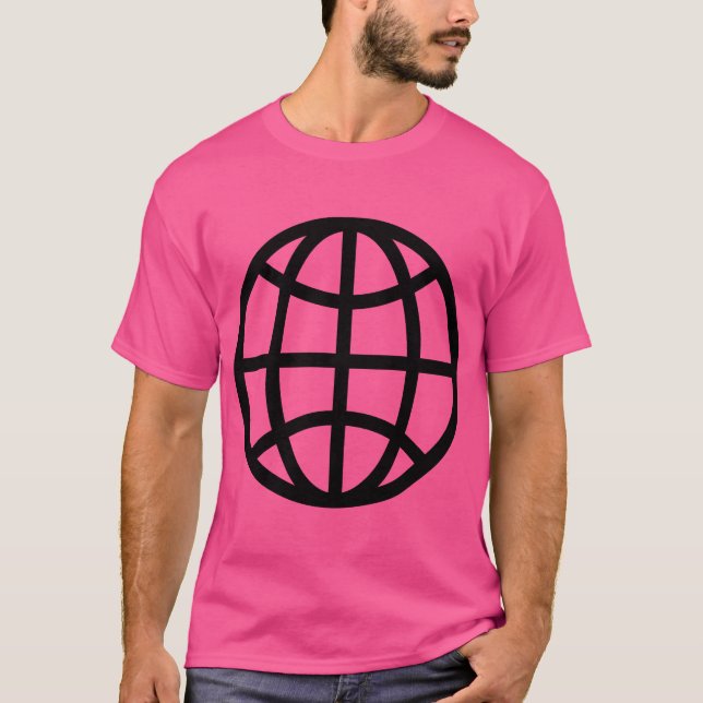 Globe Symbol - Schwarz T-Shirt (Vorderseite)