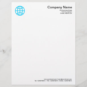 Globe Symbol - Sky Blue Briefkopf