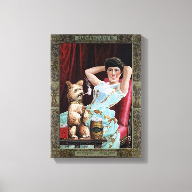 Globe Tobacco Co. Chew Globe Vintage Poster Leinwanddruck (Vorderseite)