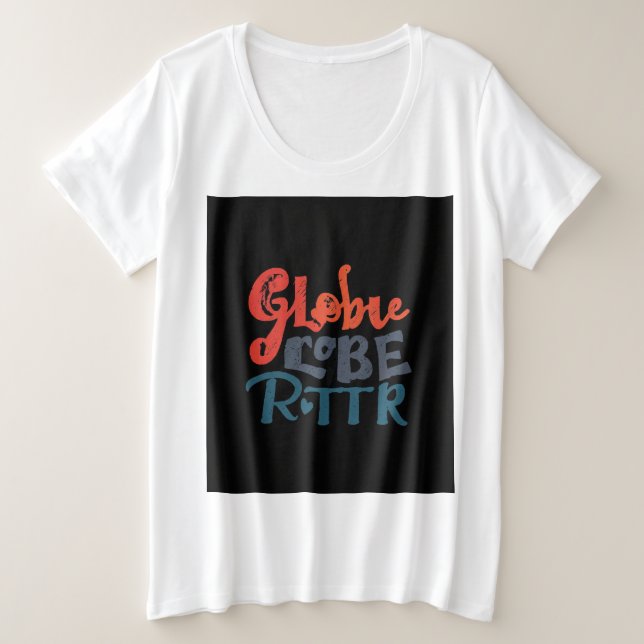 Globe Trotter Große Größe T-Shirt (Design vorne)