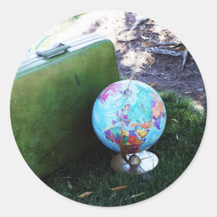 Globe Trotter Runder Aufkleber