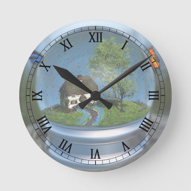 Globe-Uhr Runde Wanduhr (Vorderseite)