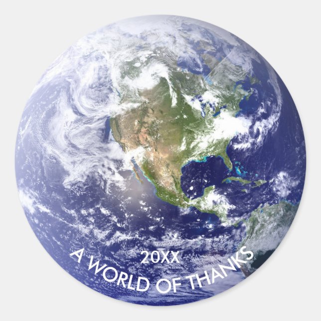 Globe World of danke - Circle Sticker (Vorderseite)