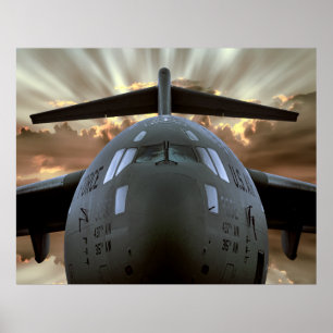 GLOBEMASTER FÜR DEN MILITÄRVERKEHR C-17 POSTER
