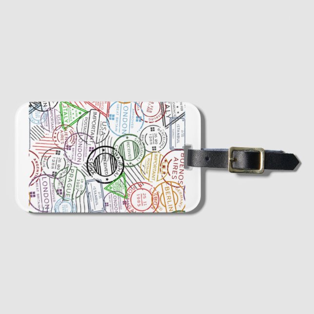 Globetrotter - Begeben Sie sich auf dem Briefmarke Gepäckanhänger (Vorderseite (Horizontal))