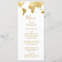 Globetrotter Glam Wedding Menu Card Menükarte