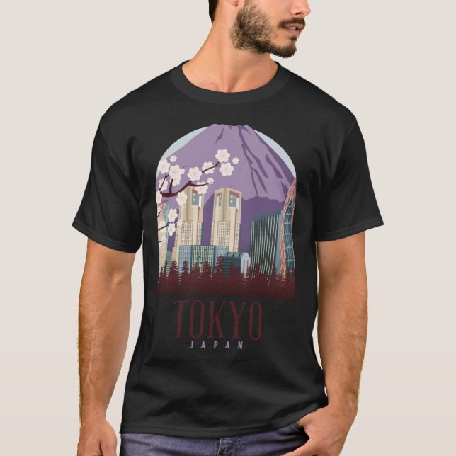 Globetrotter in Tokio T-Shirt (Vorderseite)