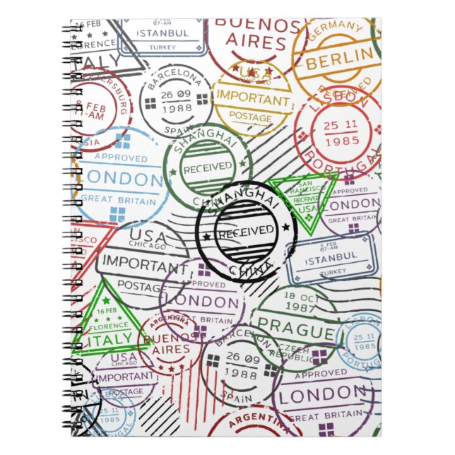 Globetrotter Reisestanzblatt Notizblock (Vorderseite)