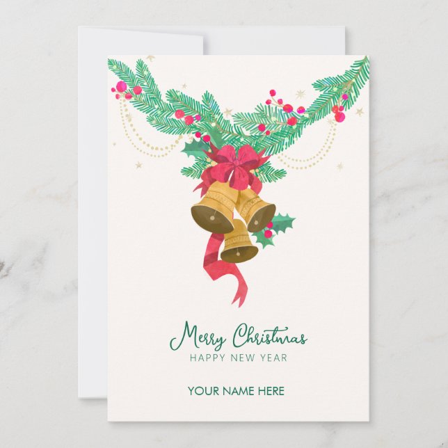 Glocke Feiertagskarte (Vorderseite)