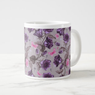 Glocke und rosa Schmetterlinge Jumbo-Tasse