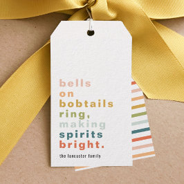 Glocken auf Bobtails, benutzerdefinierte Gift-Tags Geschenkanhänger