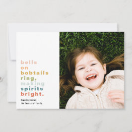 Glocken auf Bobtails Urlaubsfotokarte Feiertagskarte