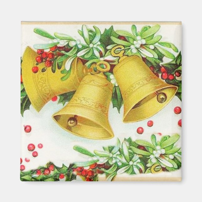 Glocken des Vintagen Weihnachtsmagnet Magnet (Vorne)