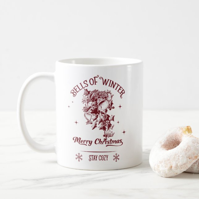 Glocken des winterlichen Weihnachtsfestes Kaffeetasse (Mit Donut)