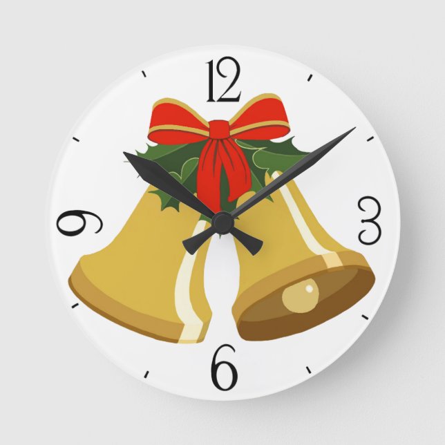 Glocken klingeln runde wanduhr (Vorderseite)