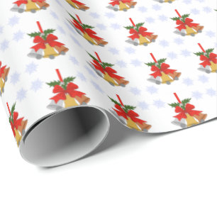 Glocken und Schneeflocken Geschenkpapier