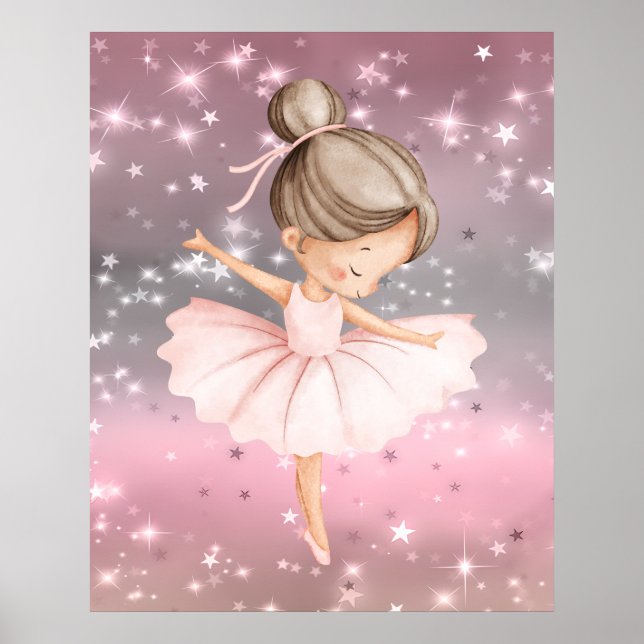 Glockenballerina Tänzerin Leinwand Poster (Vorne)