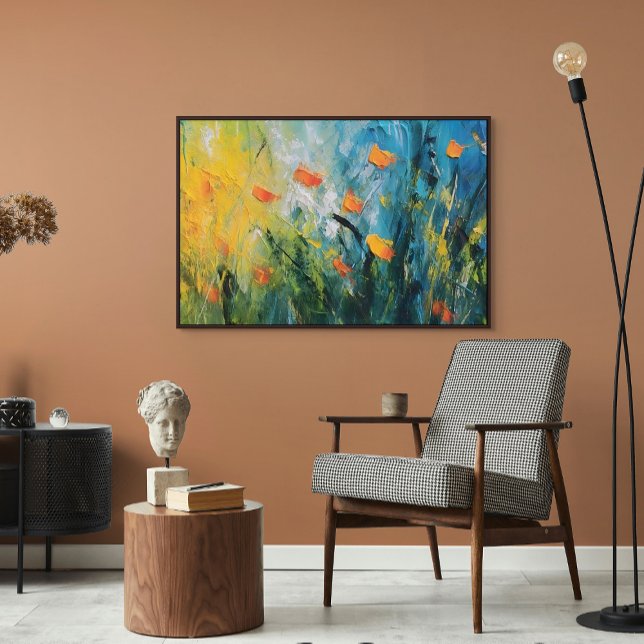 Glockenblumen – Abstrakte blühende Wiese in Bewegu Leinwanddruck (Von Creator hochgeladen)