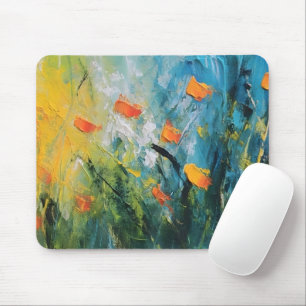 Glockenblumen – Abstrakte Blumenwiese Mousepad