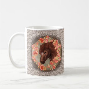 Glockenblumen-Kastanienbraunes-Pferd-Tasse Kaffeetasse