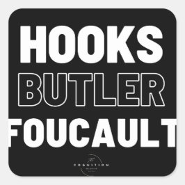 Glockenhaken, Judith Butler, Michel Foucault Quadratischer Aufkleber