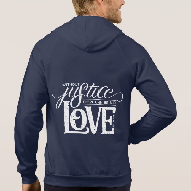 Glockenhaken ohne Gerechtigkeits-Marine Hoodie (Rückseite)