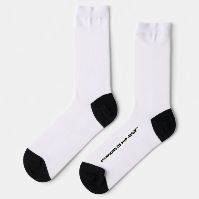Glockenkegel-KAMPIONEN aus ANGESAGT-HOP-Socken Socken (Linkes Detail)