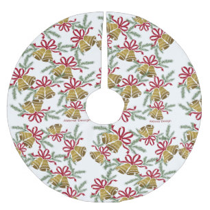 Glockenmuster Weihnachtsbaum Skirt Polyester Weihnachtsbaumdecke