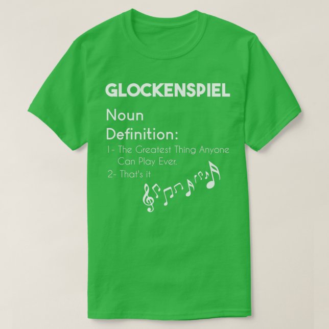 Glockenspiel Funny Definition Humor Funny Glockens T-Shirt (Design vorne)