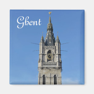 Glockenturm in Gent, Belgien Magnet
