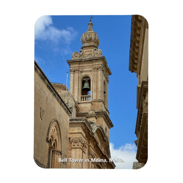 Glockenturm in Mdina, Malta. Magnet (Vertikal)