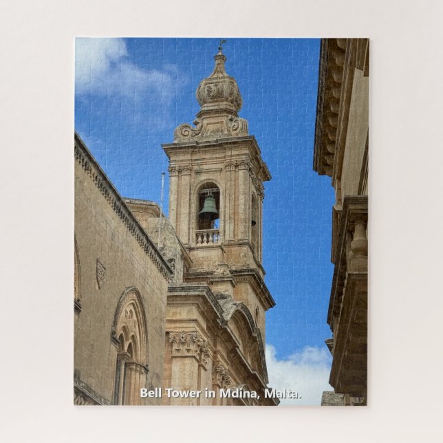 Glockenturm in Mdina, Malta. Puzzle (Vertikal)