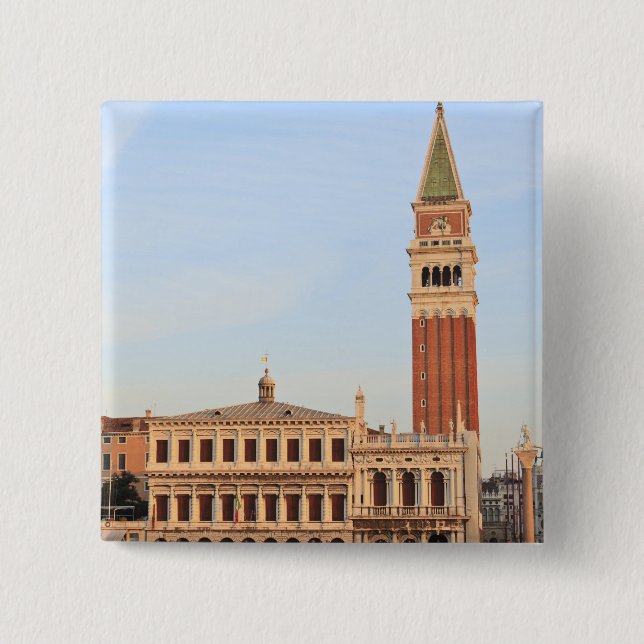 Glockenturm, Piazza San Marco, Venedig Button (Vorderseite)