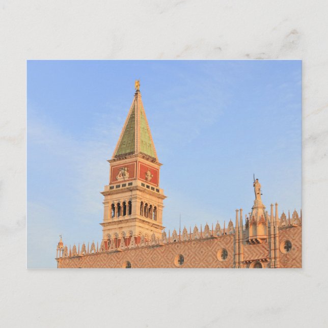Glockenturm, Piazza San Marco, Venedig Postkarte (Vorderseite)