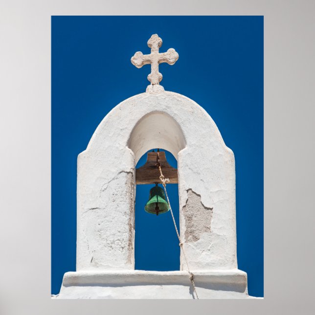 Glockenturm von Mykonos Poster (Vorne)