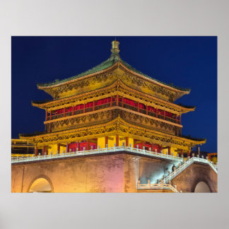 Glockenturm von Xian Poster