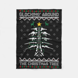 Glocking Around The Christmas Tree hässlicher Weih Fleecedecke