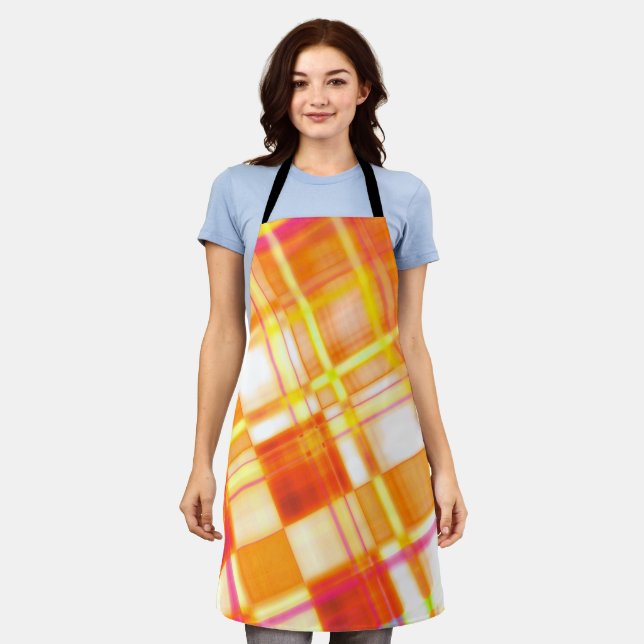 Gloden Shiny Tartan Kariert, Muster Schürze (Getragen)