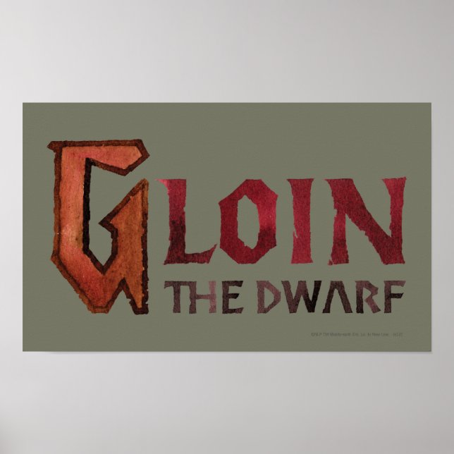 Gloin Name Poster (Vorne)