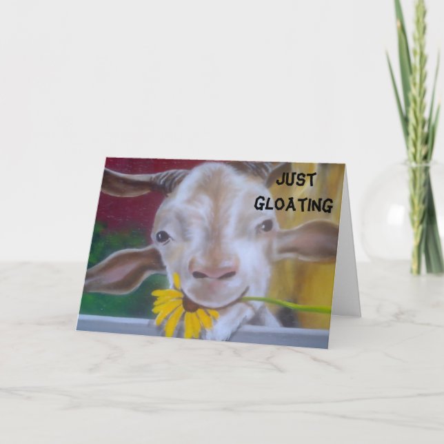 GLOING GOAT "50. GEBURTSTAG" KARTE (Vorderseite)
