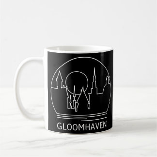 Gloomhaven Minimalistisch Line Zeichn - Brettspiel Kaffeetasse