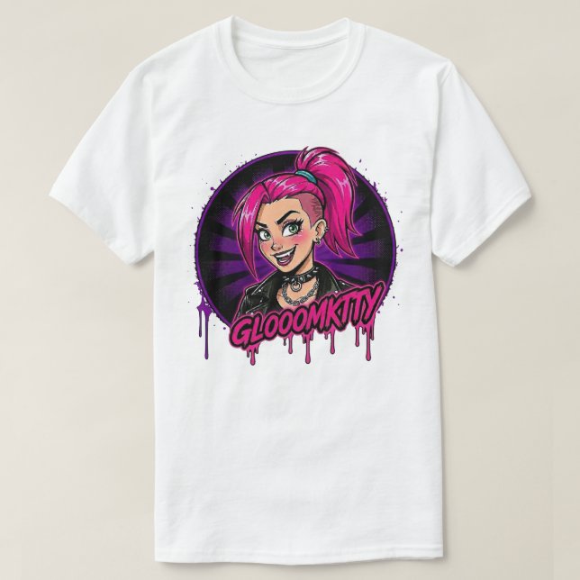 Gloomkitty Basic T-Shirt (Design vorne)