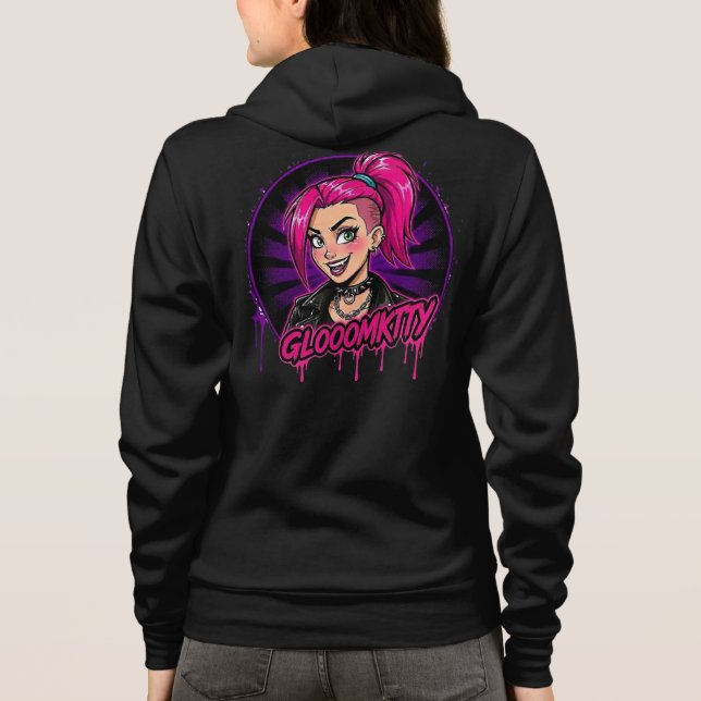 Gloomkitty Reißverschluss Hoodie (Rückseite)