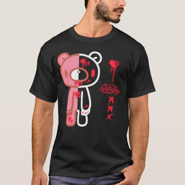 Gloomy Bear Half Tote Enigmatic Fantasy Gamer Anim T-Shirt (Vorderseite)