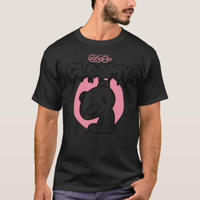 Gloomy Bear The Naughty Grizzly Horror Text Anime  T-Shirt (Vorderseite)