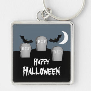 Gloomy Graveyard Halloween Premium Schlüsselanhäng Schlüsselanhänger