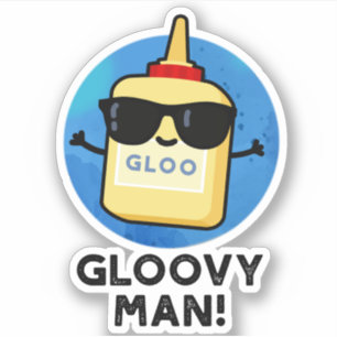 Gloovy Man Funny Super Glue Pub Aufkleber