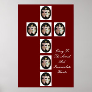 GLORE ZU DEN GESÄTZTEN UND IMMAKULATEN HERZEN POSTER