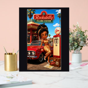 Gloria Chibi Rockabilly Acrylschild